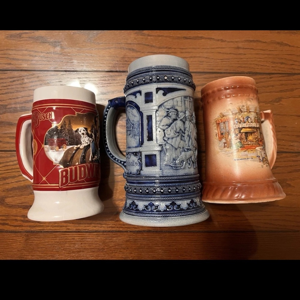 Ceramic Beer Stein Lot of (3)